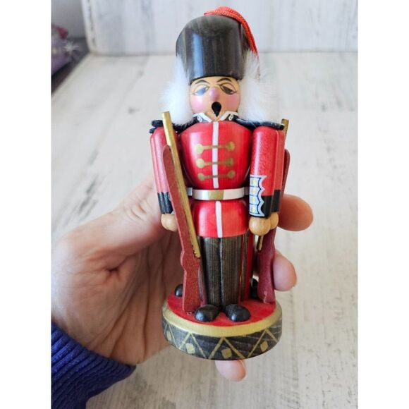 Wooden nutcracker ornament unique Xmas tree vintage - Picture 4 of 9